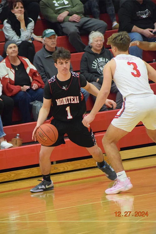 basketball player dribbling