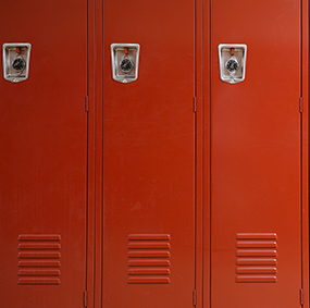 Row of school lockers