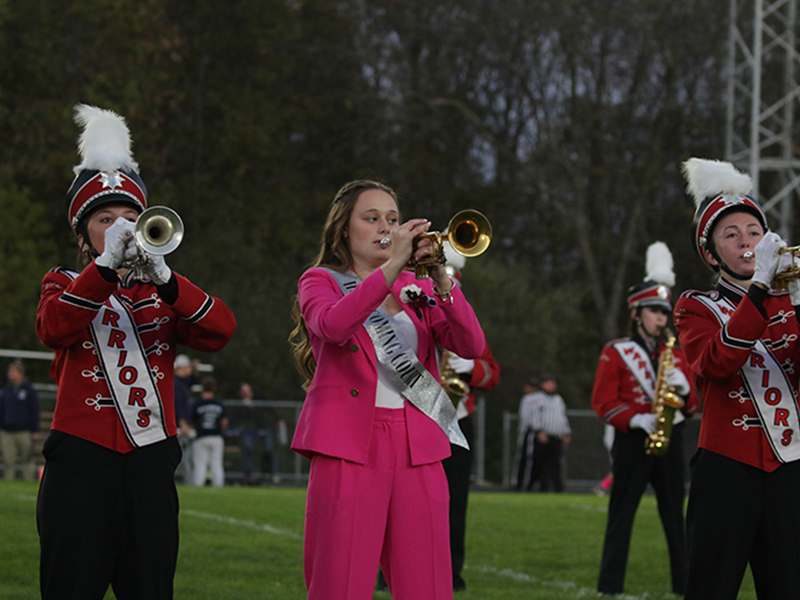 Band playing on the field