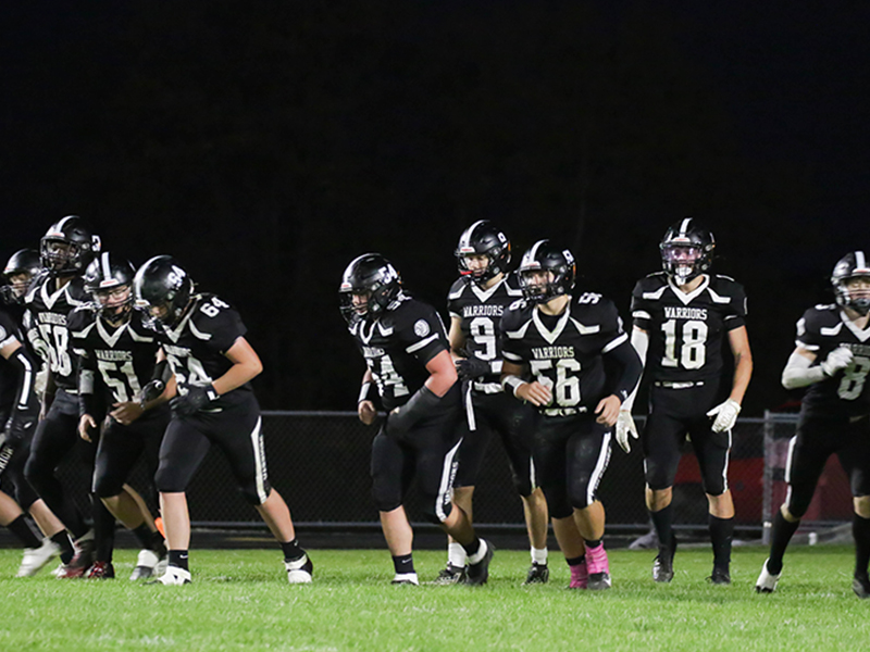 Group of football players on the field